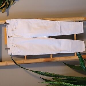 Citizens of Humanity Rocket Crop High Rise White Skinny Jeans